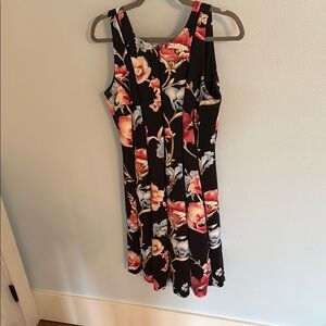 White House Black Market Pink and White Sleeveless Sundress